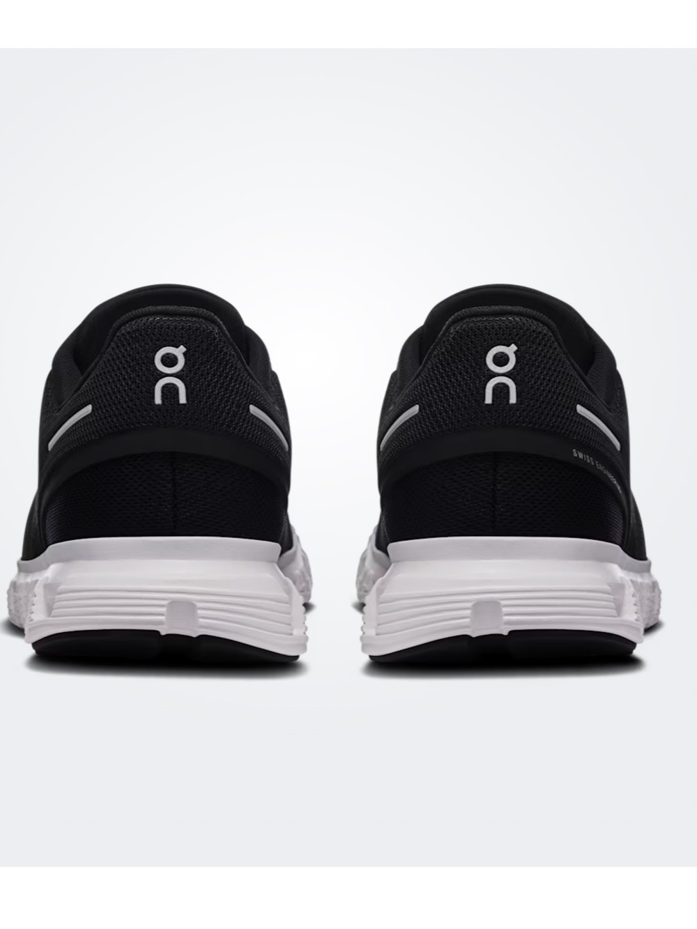 On Clouds Black and White/ Gray Women's Performance Runners - Picture 3 of 6